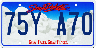 SD license plate 75YA70