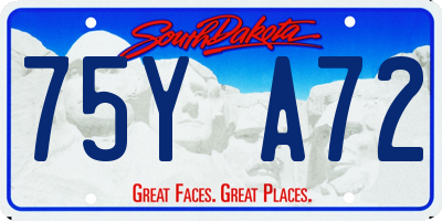 SD license plate 75YA72