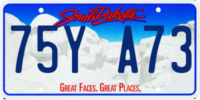 SD license plate 75YA73