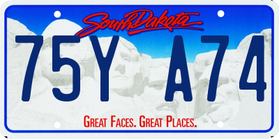 SD license plate 75YA74