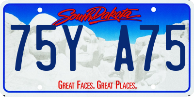 SD license plate 75YA75