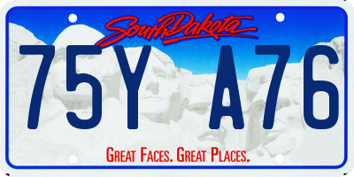 SD license plate 75YA76