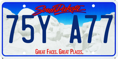 SD license plate 75YA77