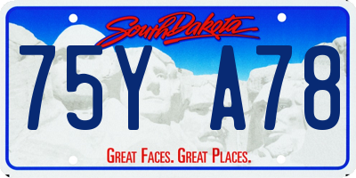 SD license plate 75YA78