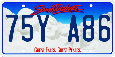 SD license plate 75YA86