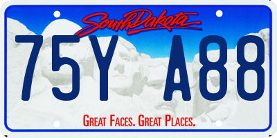 SD license plate 75YA88