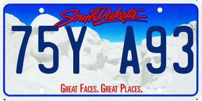 SD license plate 75YA93