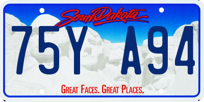 SD license plate 75YA94