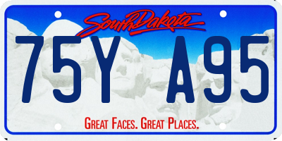 SD license plate 75YA95