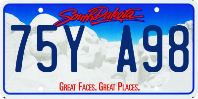 SD license plate 75YA98