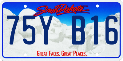SD license plate 75YB16
