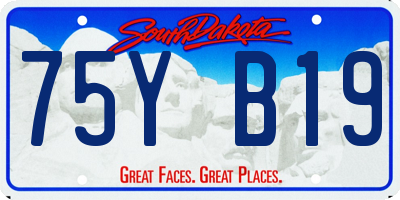 SD license plate 75YB19