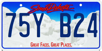 SD license plate 75YB24