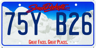 SD license plate 75YB26