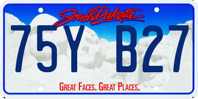 SD license plate 75YB27