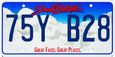 SD license plate 75YB28