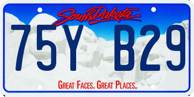 SD license plate 75YB29