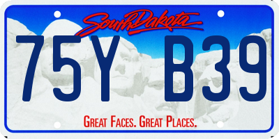 SD license plate 75YB39