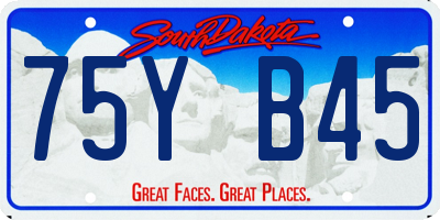 SD license plate 75YB45