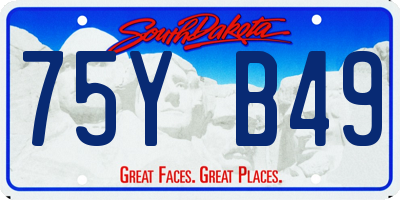 SD license plate 75YB49