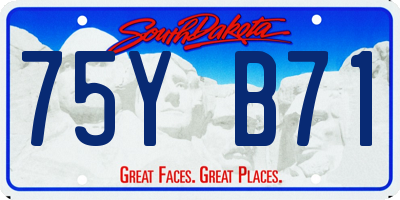 SD license plate 75YB71