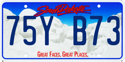 SD license plate 75YB73