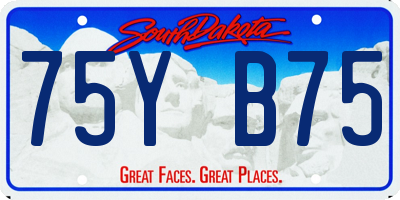 SD license plate 75YB75