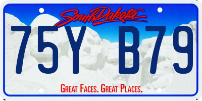 SD license plate 75YB79