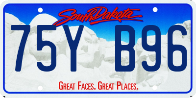 SD license plate 75YB96