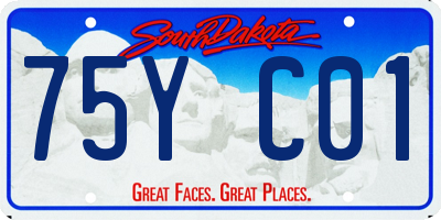 SD license plate 75YC01