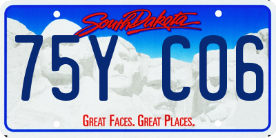 SD license plate 75YC06