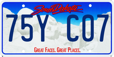 SD license plate 75YC07