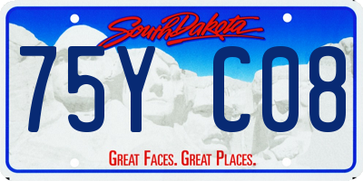 SD license plate 75YC08
