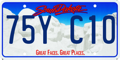 SD license plate 75YC10