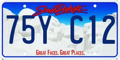 SD license plate 75YC12