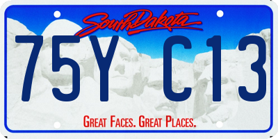 SD license plate 75YC13