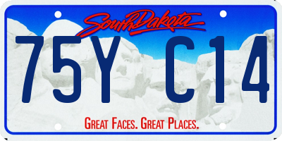 SD license plate 75YC14