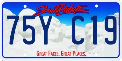 SD license plate 75YC19