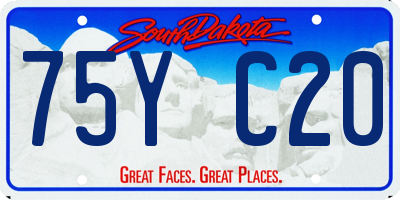SD license plate 75YC20