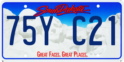 SD license plate 75YC21