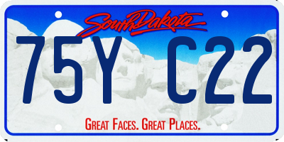 SD license plate 75YC22