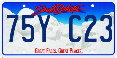 SD license plate 75YC23