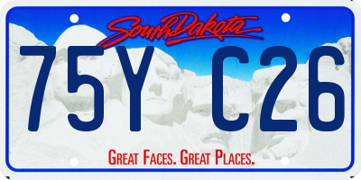 SD license plate 75YC26
