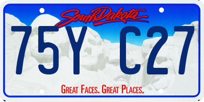 SD license plate 75YC27