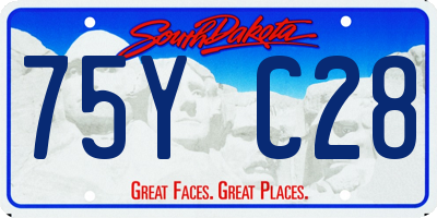 SD license plate 75YC28