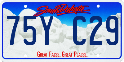 SD license plate 75YC29