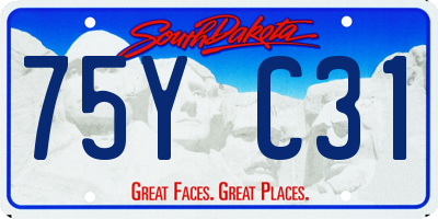 SD license plate 75YC31