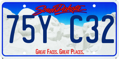 SD license plate 75YC32