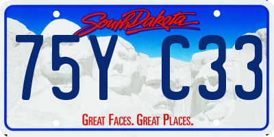 SD license plate 75YC33