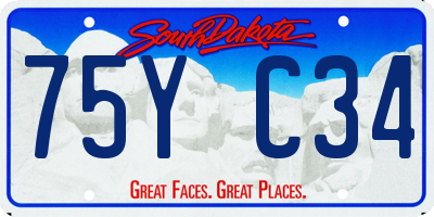 SD license plate 75YC34